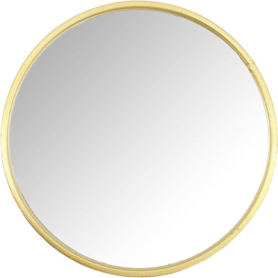 Cozy Ibiza- miroir-rond-doré-métal-37cm