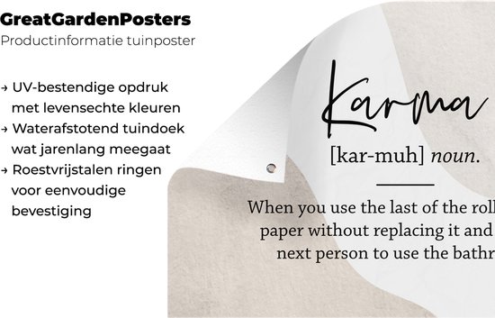 Décoration murale Karma - Papier toilette - Sorts - 180x120 cm - Poster jardin