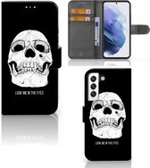 Bookcase Geschikt voor Samsung Galaxy S22 GSM Hoesje Skull Eyes