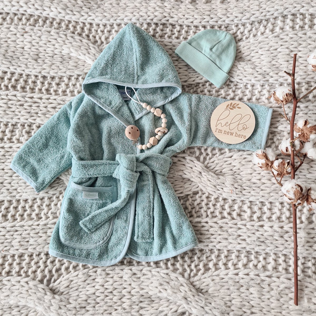 Goedkoopste Gioia kraamcadeau giftbox essentials S oud groen - Jongen - Meisje - Unisex - Babygeschenkset - Baby cadeau - Kraammand