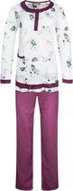 Dames pyjama Fine Woman gebloemd aubergine M