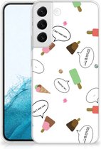 Telefoon Hoesje Geschikt voor Samsung Galaxy S22 Plus Silicone Back Case IJsjes
