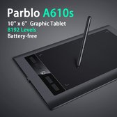 Parblo a610 Graphic Tablet Met digitale pen - Verven - Edit - Stift - Tekenen - Ontwerpen - Highlighten -