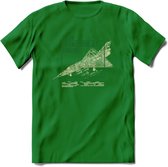 F-106 Vliegtuig T-Shirt | Unisex leger Kleding | Dames - Heren Straaljager shirt | Army F16 | Grappig bouwpakket Cadeau | - Donker Groen - M