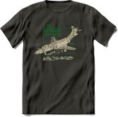 F-101 Vliegtuig T-Shirt | Unisex leger Kleding | Dames - Heren Straaljager shirt | Army F16 | Grappig bouwpakket Cadeau | - Donker Grijs - S