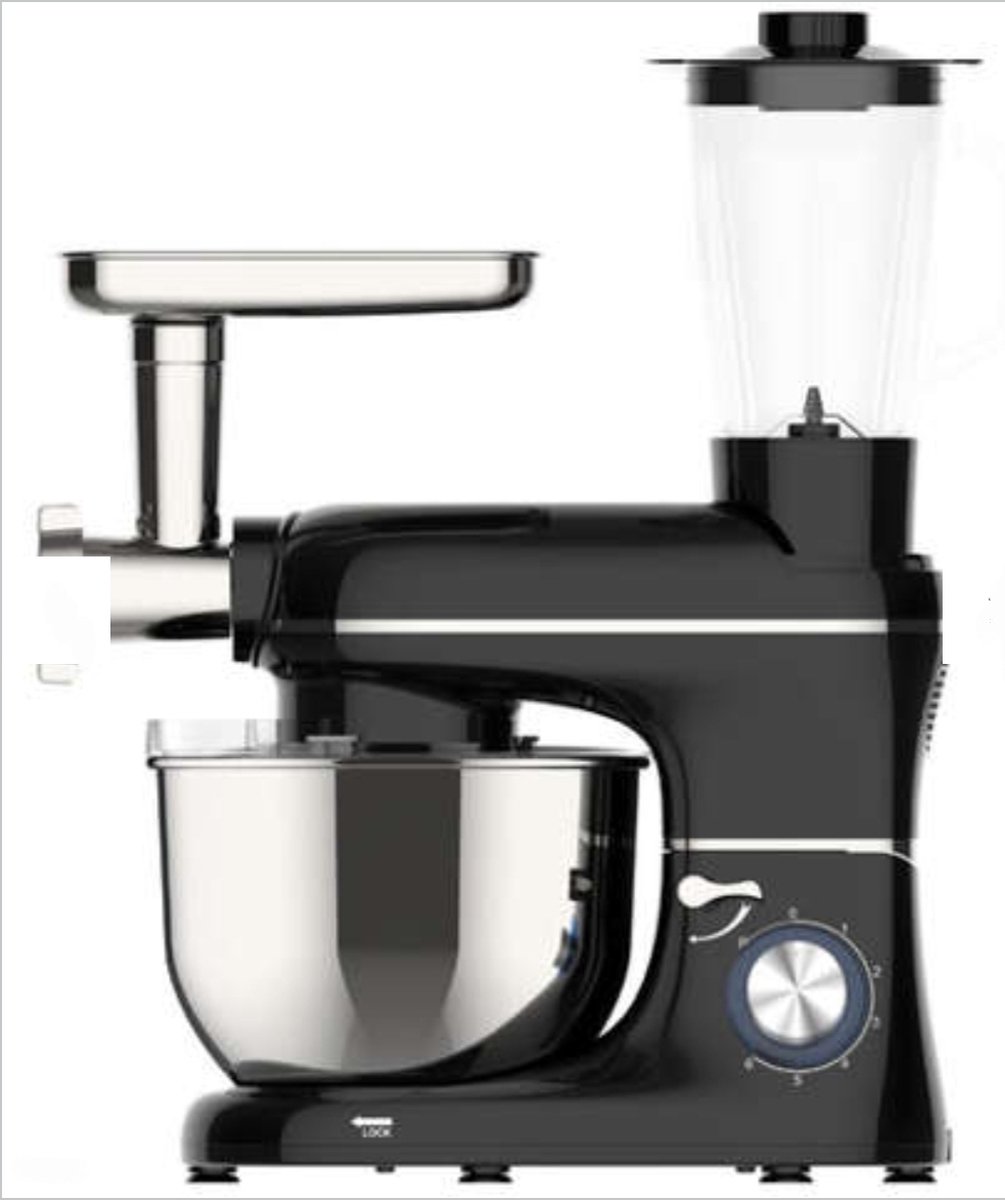 Ariko Keukenmachine - Blender - Mixer - Gehaktmolen - Vleesmolen - Foodprocessor - 3 in 1 - 2200W - zwart — afbeelding 3