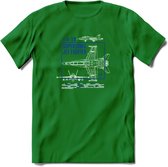 F-18 Vliegtuig T-Shirt | Unisex leger Kleding | Dames - Heren Straaljager shirt | Army F16 | Grappig bouwpakket Cadeau | - Donker Groen - XL