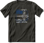 F-18 Vliegtuig T-Shirt | Unisex leger Kleding | Dames - Heren Straaljager shirt | Army F16 | Grappig bouwpakket Cadeau | - Donker Grijs - 3XL