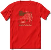 SU-33 Vliegtuig T-Shirt | Unisex leger Kleding | Dames - Heren Straaljager shirt | Army F16 | Grappig bouwpakket Cadeau | - Rood - XXL