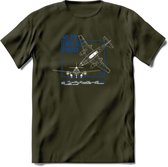ME-262 Vliegtuig T-Shirt | Unisex leger Kleding | Dames - Heren Straaljager shirt | Army F16 | Grappig bouwpakket Cadeau | - Leger Groen - XL