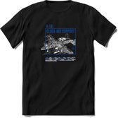 A-10 Warthog Vliegtuig T-Shirt | Unisex leger Kleding | Dames - Heren Straaljager shirt | Army F16 | Grappig bouwpakket Cadeau | - Zwart - XL