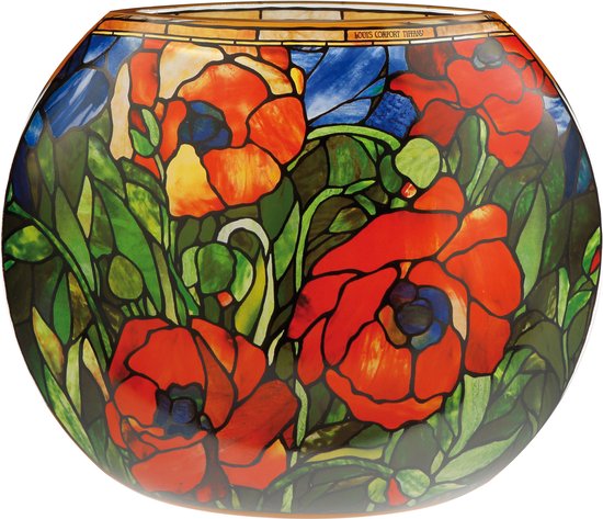 Goebel - Louis Comfort Tiffany | Vaas Oosterse papaver 26 | Artis Orbis - glas - 26cm