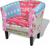vidaXL Fauteuil met patchwork Relax stof