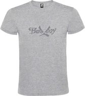 Grijs  T shirt met  "Bad Boys" print Zilver size S