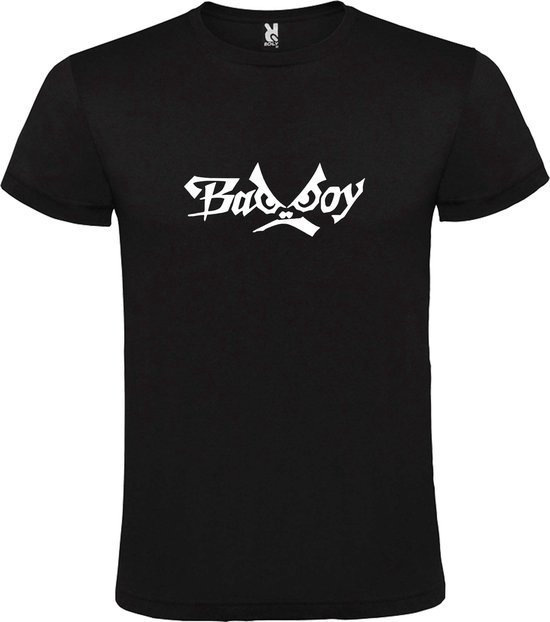 Zwart  T shirt met  "Bad Boys" print Wit size XXXXL