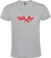 Grijs  T shirt met  "Bad Boys" print Rood size L