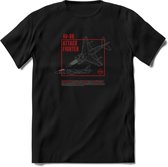 AV-8B Vliegtuig T-Shirt | Unisex leger Kleding | Dames - Heren Straaljager shirt | Army F16 | Grappig bouwpakket Cadeau | - Zwart - S