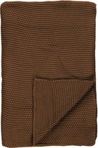MARC O'POLO Nordic Knit Plaid Toffee brown - 130x170 cm