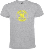 Grijs T-shirt ‘New York Yankees’ Geel Maat XS