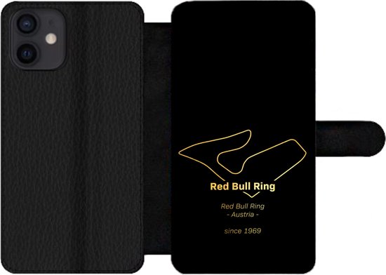 Bookcase Convient pour iPhone 12 Mini - Red Bull Ring - Autriche - Circuit - Avec compartiments - Étui portefeuille avec fermeture magnétique - Cadeau pour homme