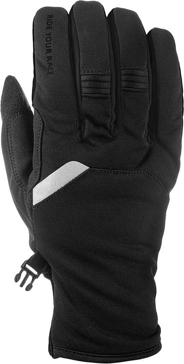 Luxe winter handschoen - Warm door dikke stof en Thinsulate - Waterproof - Windvrij - Touchscreen fietshandschoen - Reflecterend - Unisex R2 -R2 - Storm Winter Fietshandschoenen - Zwart - Maat XXL / 10