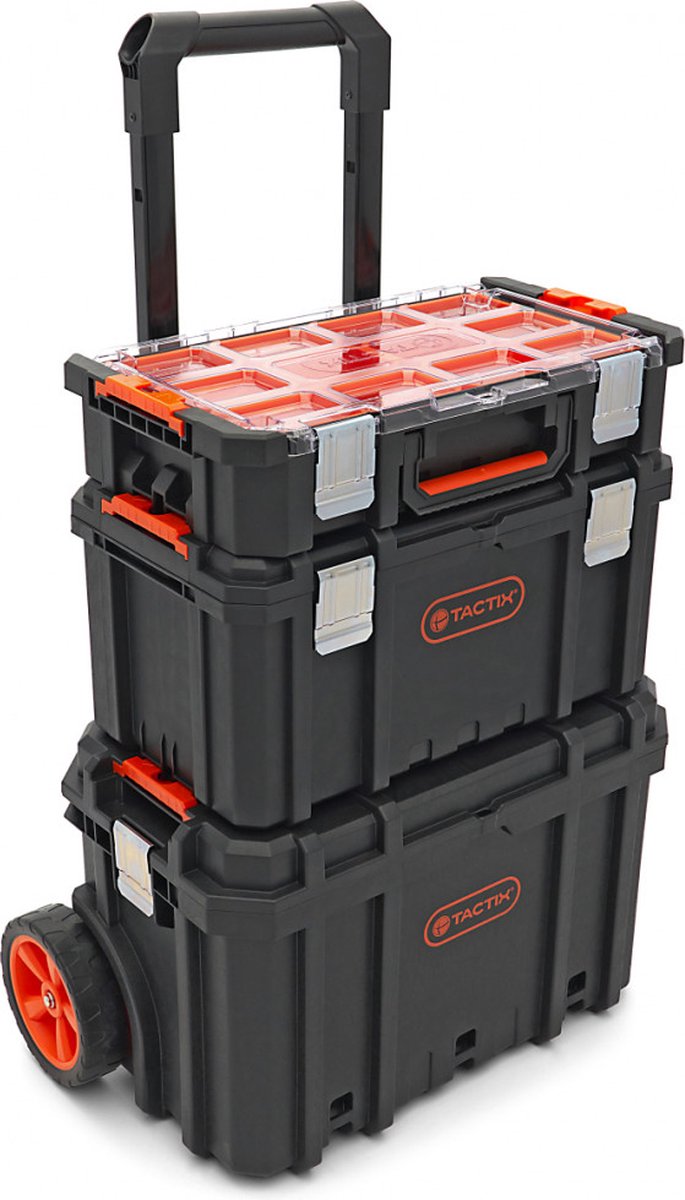 Ensemble de 3 valises à outils mobiles modulaires Tactix | bol.com