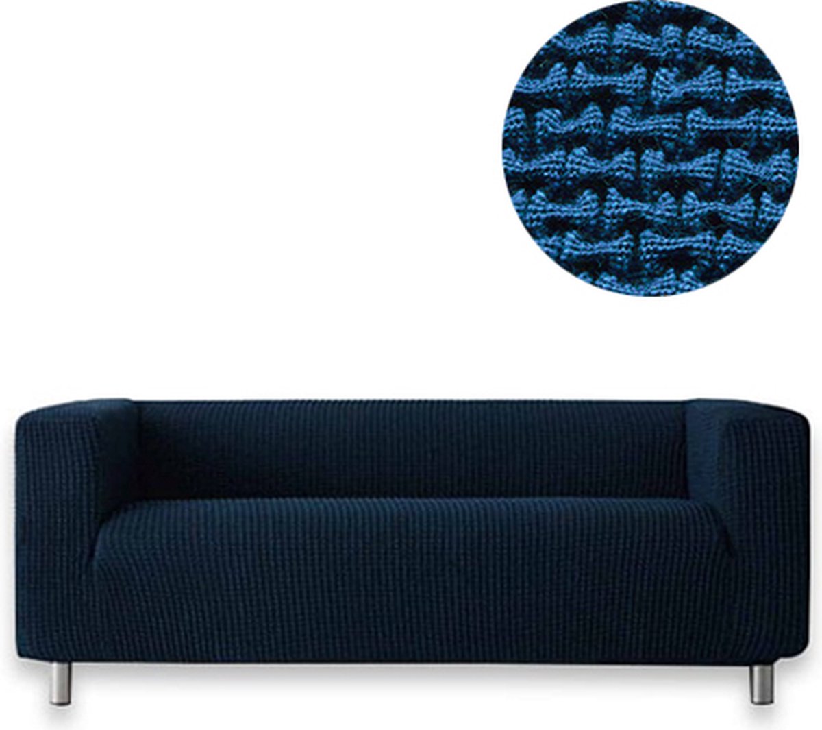 Belmarti Milos bankhoes hoge arm - Blauw - 190 cm tot 230cm breed