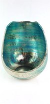 Glass Green/Gold Eggshell 19*19*23cm
