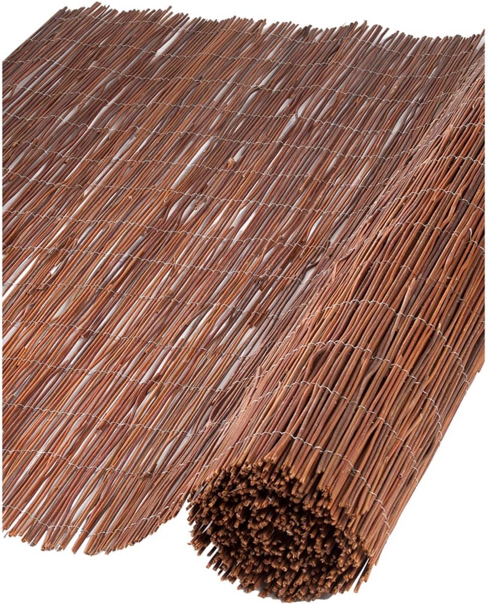 Decoways - Nature 2 stuks Tuinschermen 1x5 m 5 mm dik wilgen