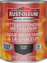 Rust-oleum Hittebestendige Metaalverf Zwart  9005 750 Ml In Blik