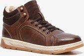 TwoDay leren heren veterboots - Bruin - Maat 43 - Echt leer