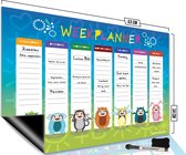 Brute Strength - Magnetisch Weekplanner whiteboard (9) - 53 x 34 cm - Planbord - Familieplanner - Gezinsplanner - To Do Planner