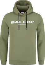 Ballin Amsterdam -  Heren Slim Fit    Hoodie  - Groen - Maat S