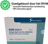 Lepu Medical corona zelftest - Zelftest corona RIVM goedgekeurd - inclusief NEDERLANDSE handleiding - 25 stuks - Sars-CoV-2 Antigen Rapid Test