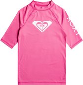 Roxy - UV Rashguard voor meisjes - Whole Hearted - Korte mouw - Pink Guava - maat 116cm