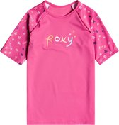 Roxy - UV Rashguard voor meisjes - Tiny Stars - Korte mouw - Pink Guava Star Dance - maat 92cm