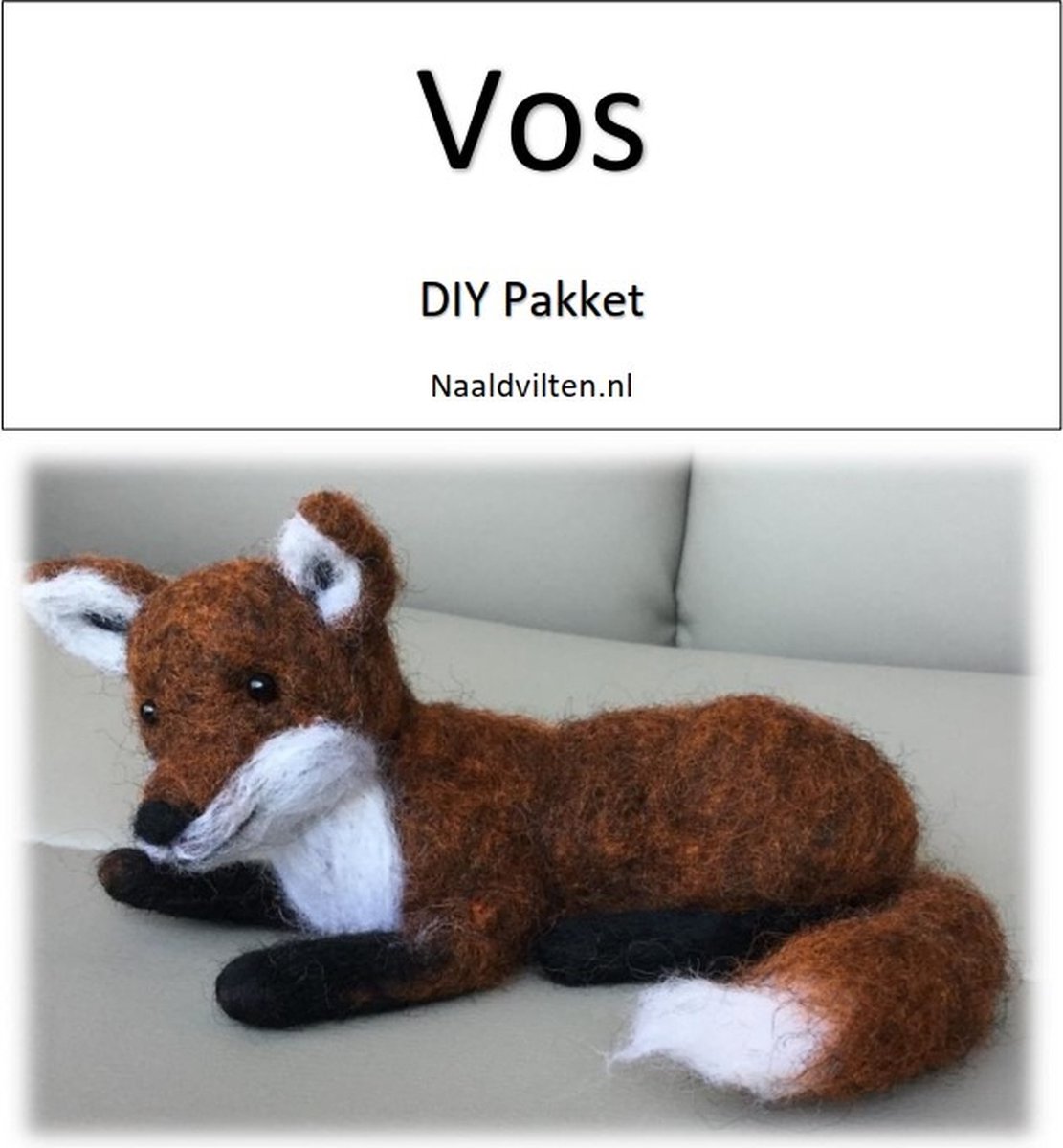 Naaldvilten Vos DIY pakket - Knutselpakket voor het maken van een vosje