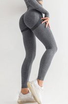 Sportlegging Dames-Fitnesslegging -Yogapants -Sportbroek High Waist-Butt lifting-Grijs Maat-M