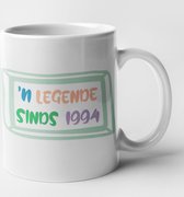 Verjaardag mok 'n legende sinds 1994 verjaardag beker cadeau voor collega, vriend, vriendin, moeder, zus, baas
