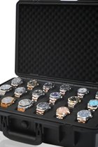 Onverwoestbare horlogekoffer voor 18 horloges - Originele Elbrus Horology Timepiece Valet horlogedoos