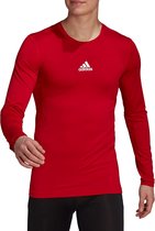 adidas - Techfit Long Sleeve Top  - Compressieshirt Rood - XXL - Rood