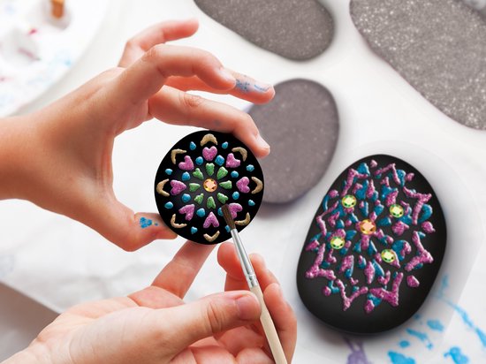 Happy Dotting Company Siliconen mal voor het maken van stenen met koepelvorm - Design #3 van - Rond en glad voor het maken van rotsen en mandala's, knutselen