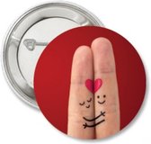 6X Button Big Love - button - badge - aanzoek - Valentijn - love - liefde