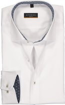 ETERNA slim fit overhemd - twill heren overhemd - wit (contrast) - Strijkvrij - Boordmaat: 40