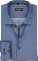 ETERNA slim fit overhemd - twill heren overhemd - midden blauw (contrast) - Strijkvrij - Boordmaat: 38