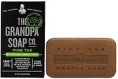 Teerzeep - Pijnboomteer Zeep - 92 gr. - Psoriasis - The Grandpa Soap Co.