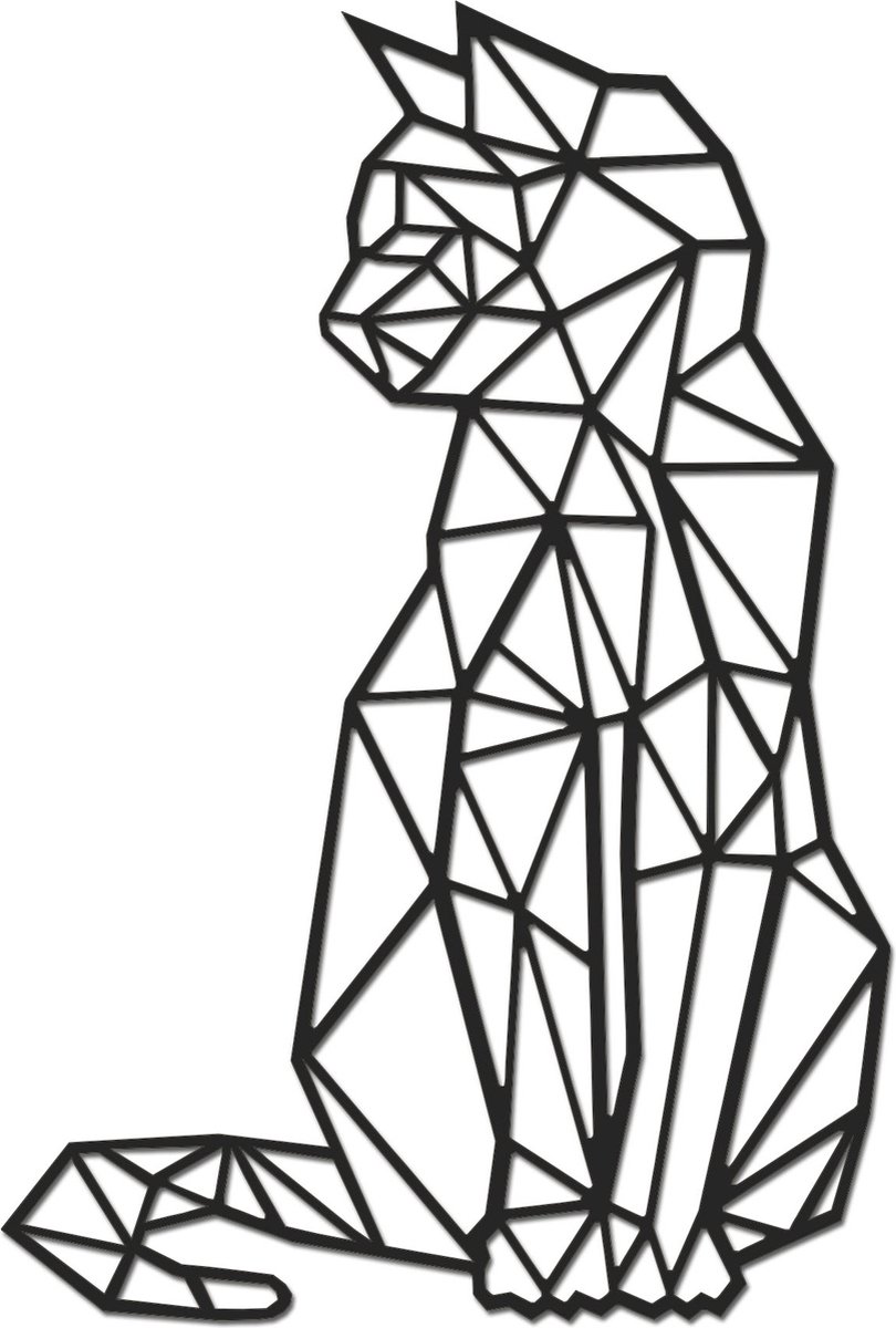 Geometrische Hamster Wanddecoratie | MDF & Linoply