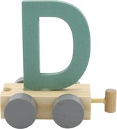 Lettertrein D groen | * totale trein pas vanaf 3, diverse, wagonnetjes bestellen aub