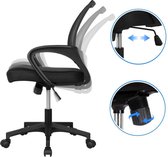 Furnibella Bureaustoel, bureaustoel, managersstoel, ergonomische draaistoel met mesh-net, kantelfunctie