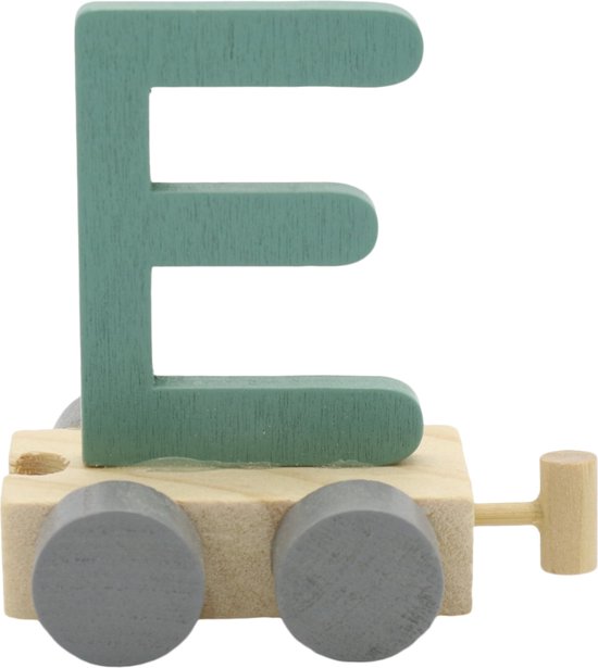 Lettertrein E groen | * totale trein pas vanaf 3, diverse, wagonnetjes bestellen aub
